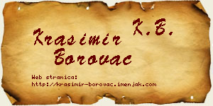 Krasimir Borovac vizit kartica